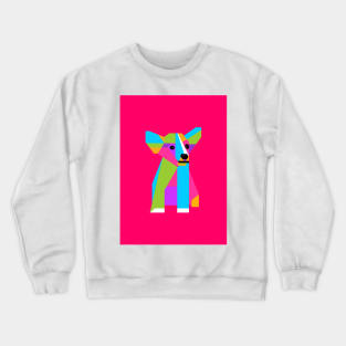 Cute Puppy pink BG Crewneck Sweatshirt